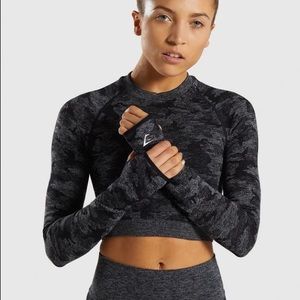 ADAPT CAMO SEAMLESS LONG SLEEVE CROP TOP